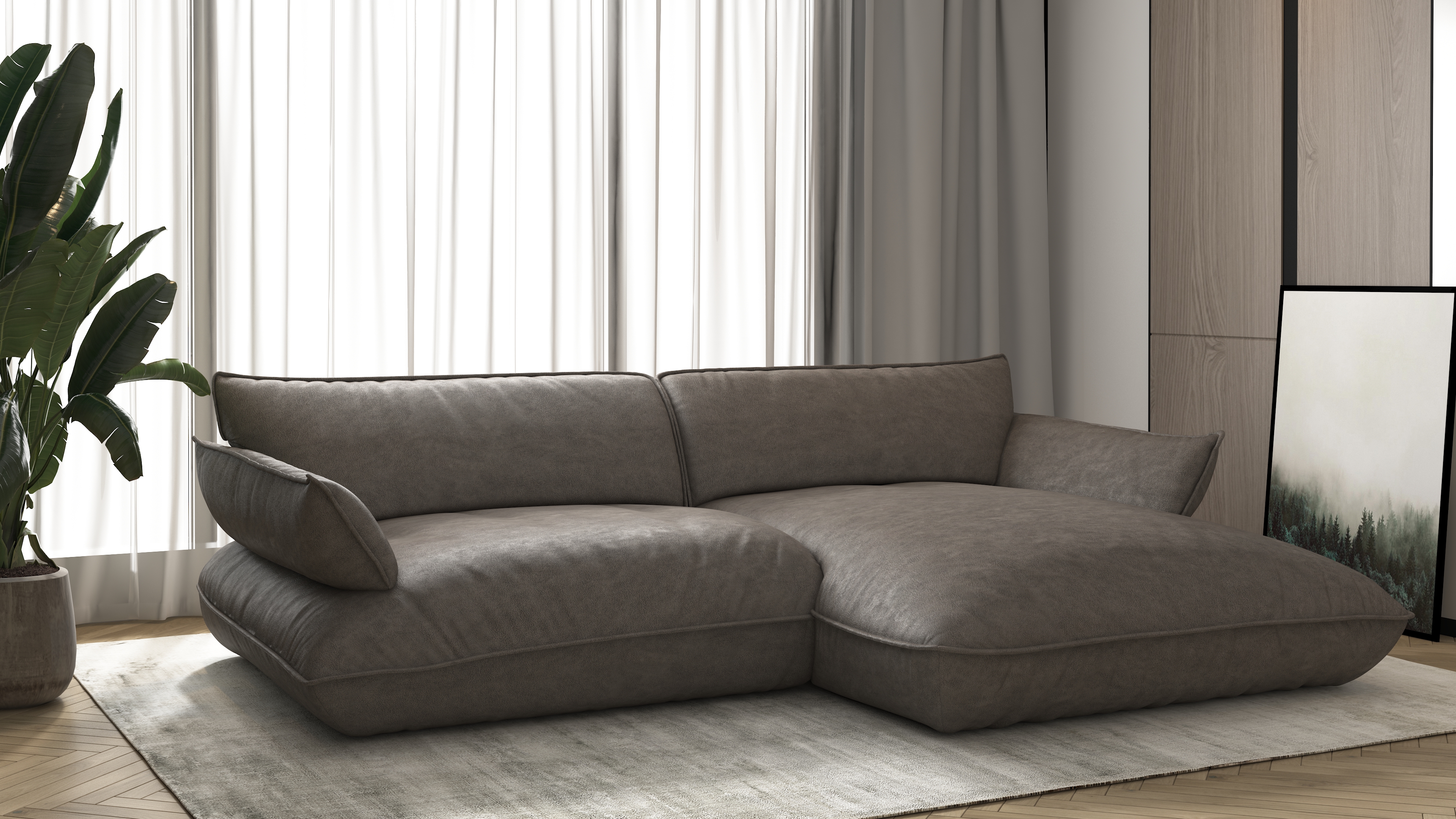 Buenos Aires grey interior furniture render