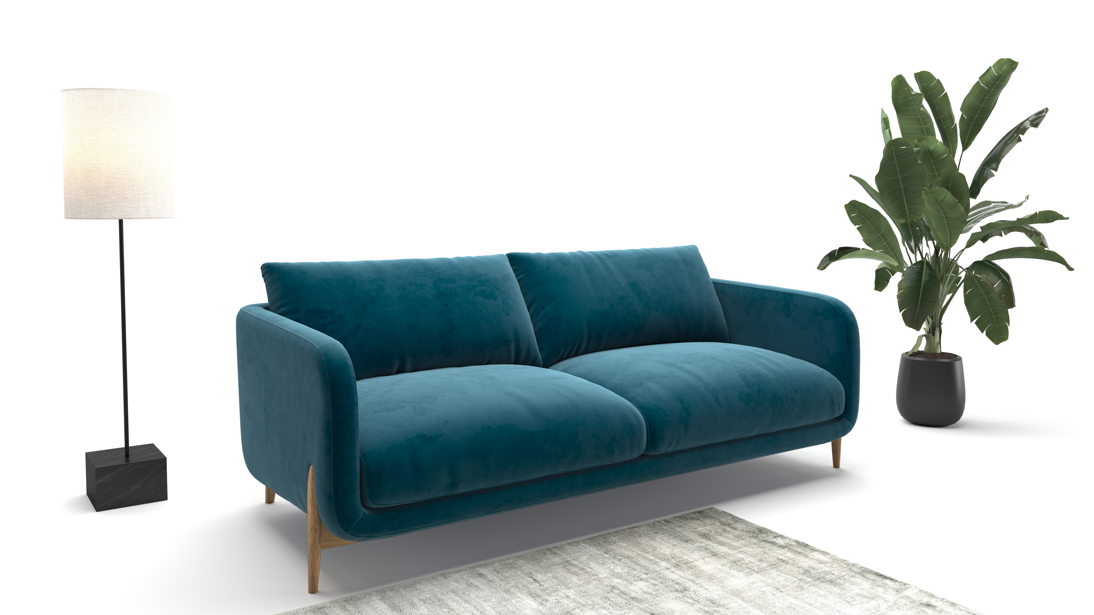 Simple interior furniture render