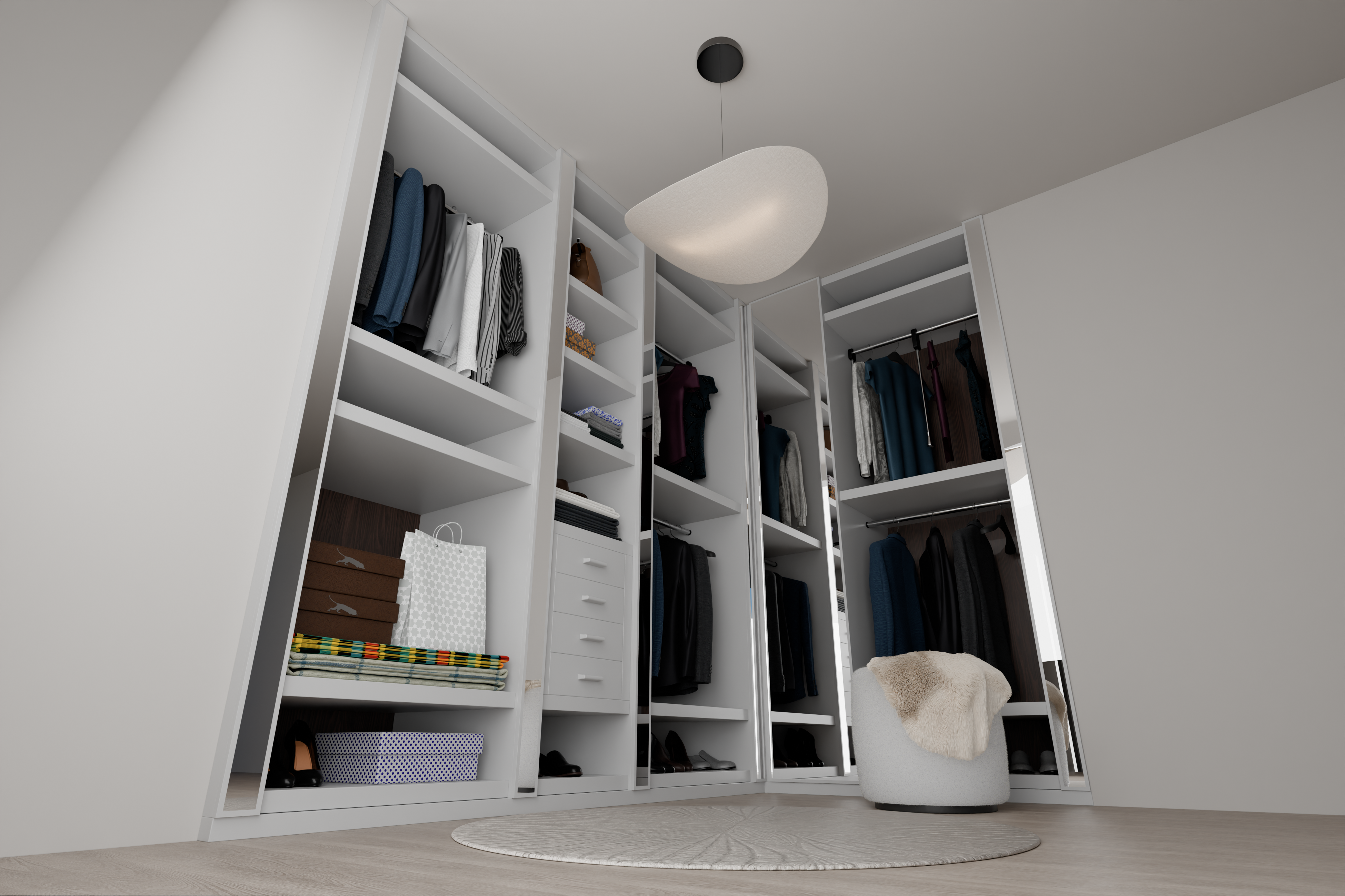 Dressing room interior render