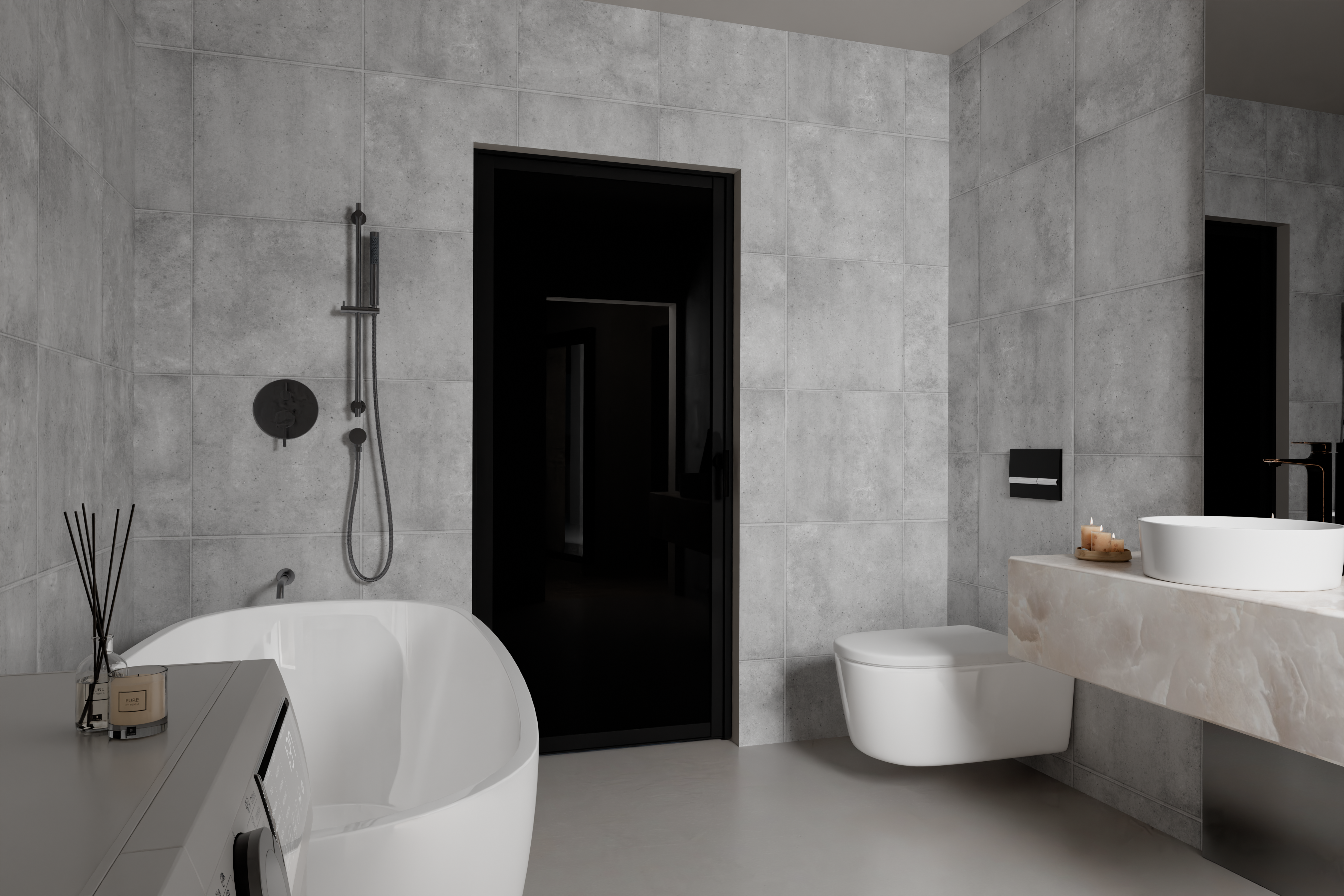 Bathroom interior render 01