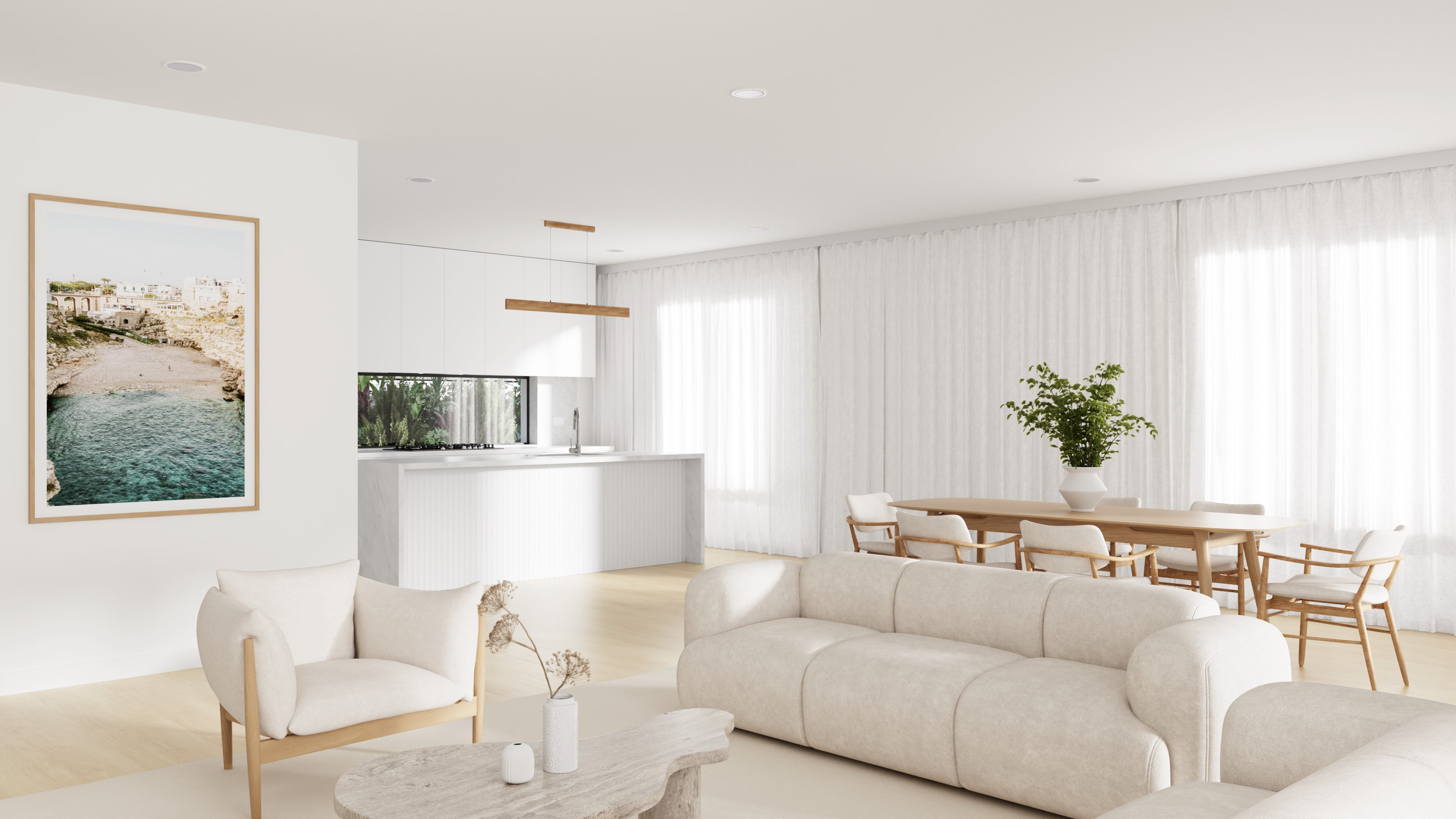 Living room interior render